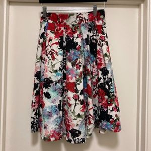 Haute Monde Flower Midi Skirt